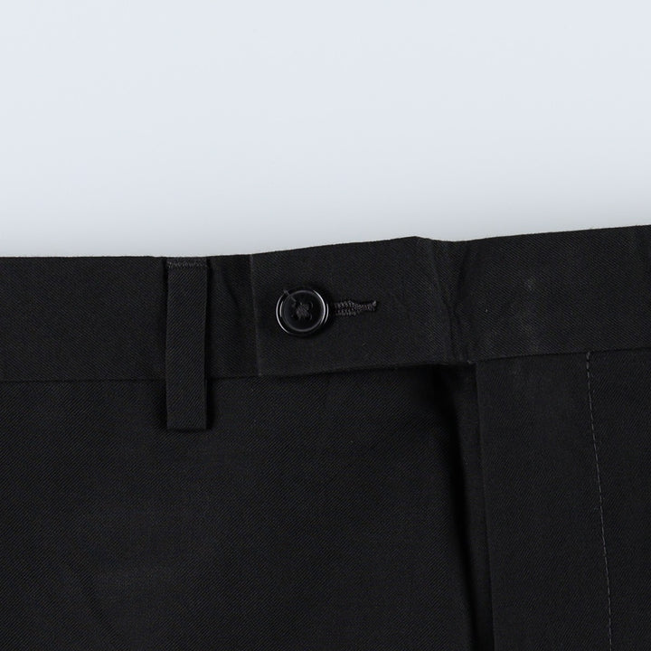 Calvin Klein slacks for men, size W34 (approx.) polyester black type Vintage Second Hand
