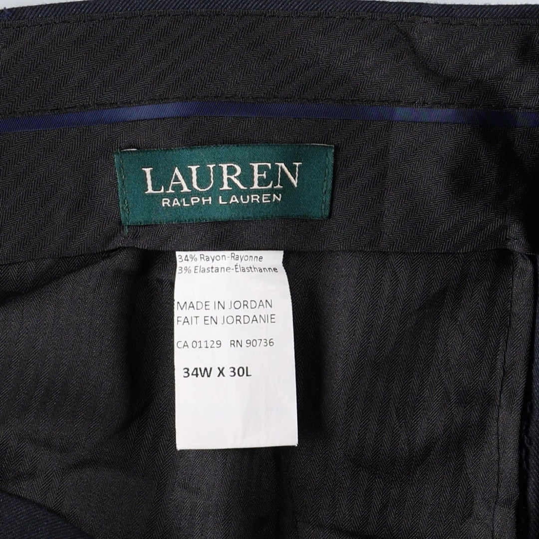 Ralph Lauren LAUREN Lauren slacks pants for men, equivalent to w36 polyester navy blue type Vintage Second Hand