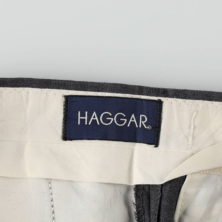 HAGGAR Men's Slacks Pants, equivalent to W32 unclear gray type Vintage Second Hand