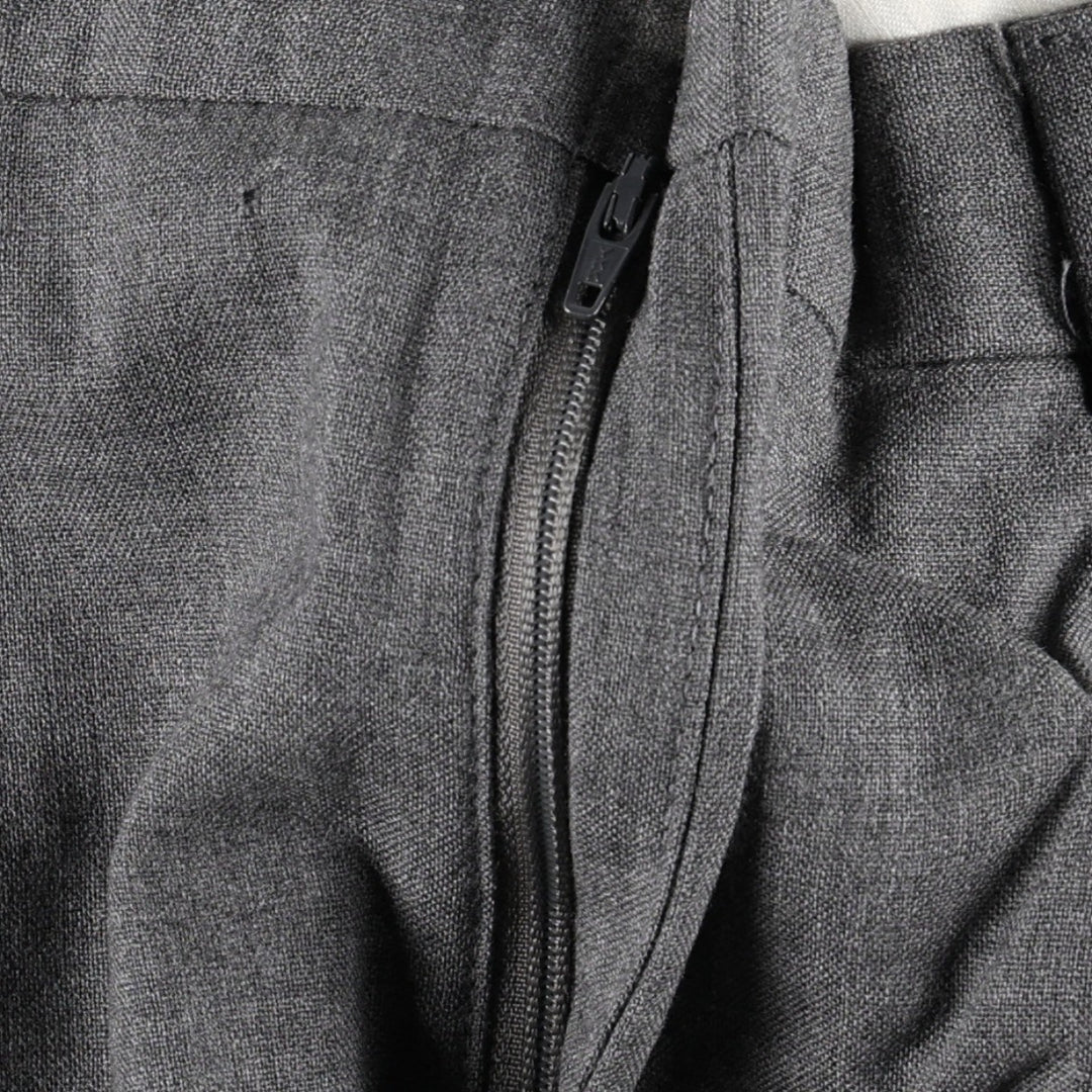 80s-90'S Lands' End Two-Pleat Wool Trousers, Made in USA, Men's Size W31 (approx.), Vintage wool gray type Vintage Second Hand