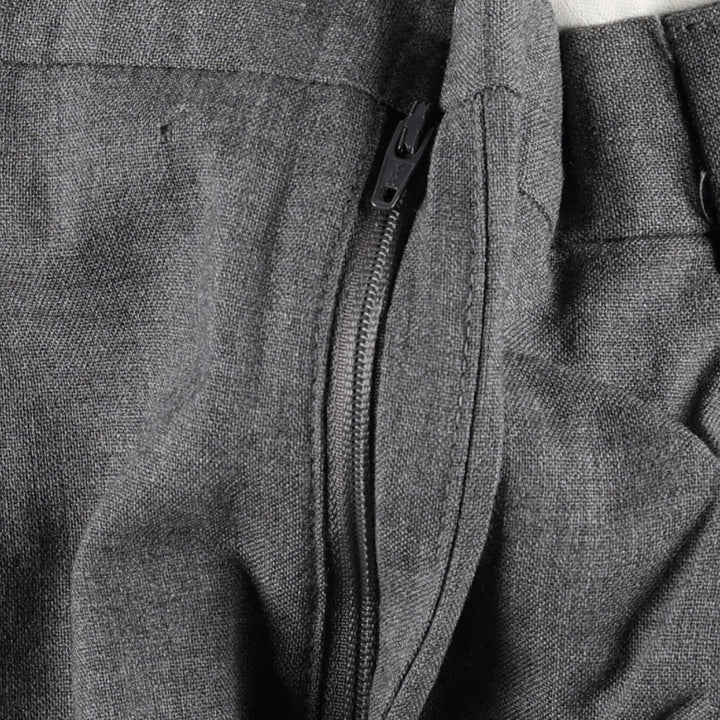80s-90'S Lands' End Two-Pleat Wool Trousers, Made in USA, Men's Size W31 (approx.), Vintage wool gray type Vintage Second Hand