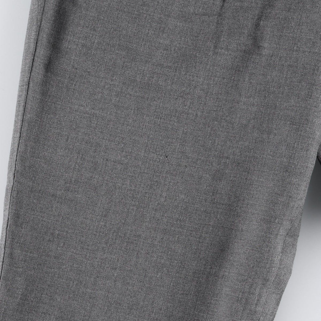 80s-90'S Lands' End Two-Pleat Wool Trousers, Made in USA, Men's Size W31 (approx.), Vintage wool gray type Vintage Second Hand