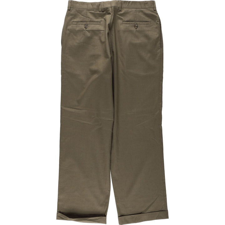 Ralph Lauren TOTAL COMFORT two-pleat wool trousers, men's size W32 (approx.) wool Khaki type beige Vintage Second Hand