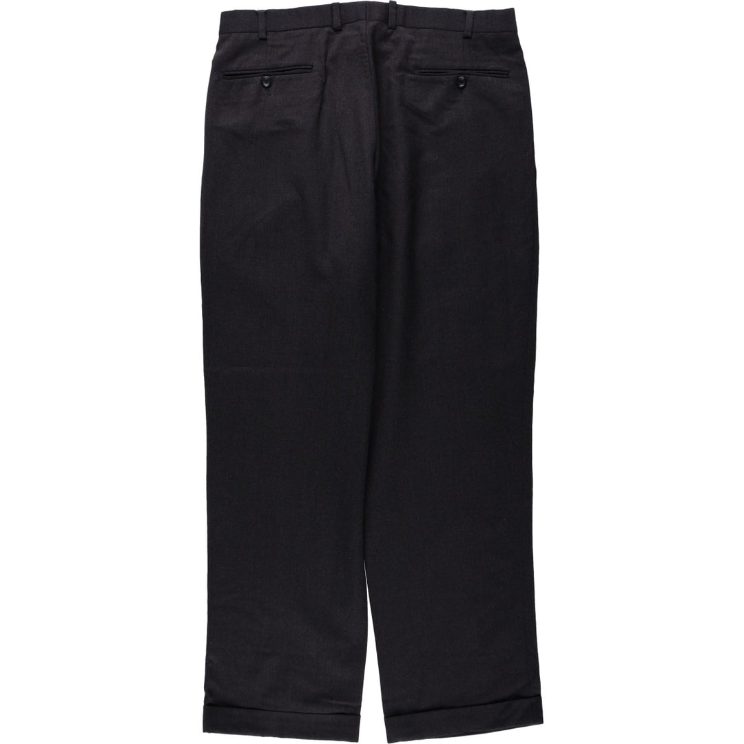 Brooks Brothers 346 Wool Trousers, Men's Size W35 (approx.) wool Charcoal Vintage Second Hand