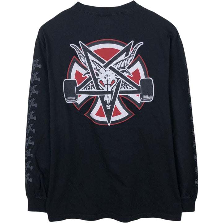INDEPENDENT ALSTYLE Long-Sleeve T-Shirt (Men's Size M) cotton black type Vintage Second Hand