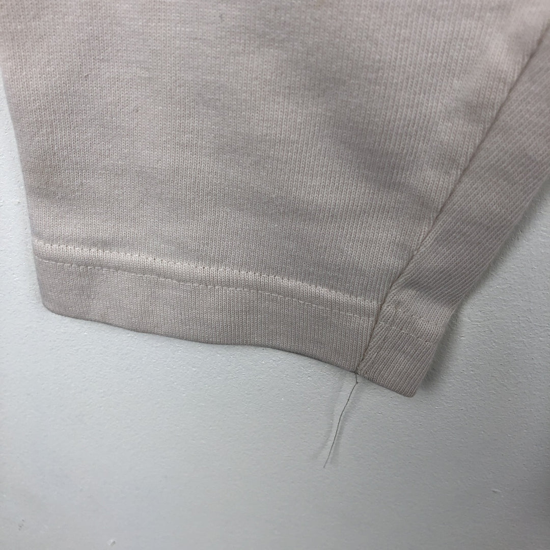 Harley-Davidson Henley Neck Motorcycle Long-Sleeve T-Shirt (Men's Size L) cotton Beige type Vintage Second Hand