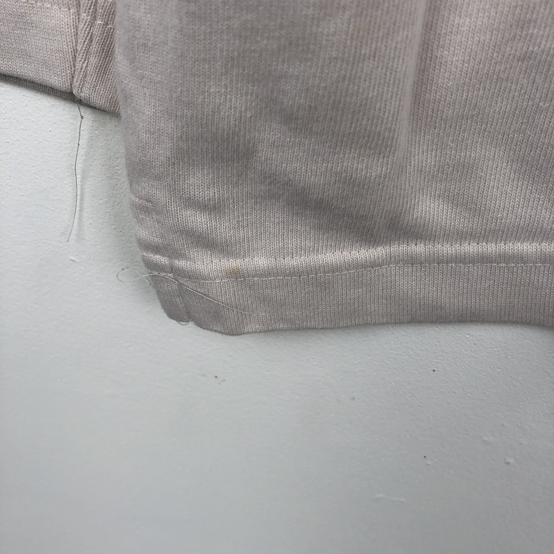Harley-Davidson Henley Neck Motorcycle Long-Sleeve T-Shirt (Men's Size L) cotton Beige type Vintage Second Hand
