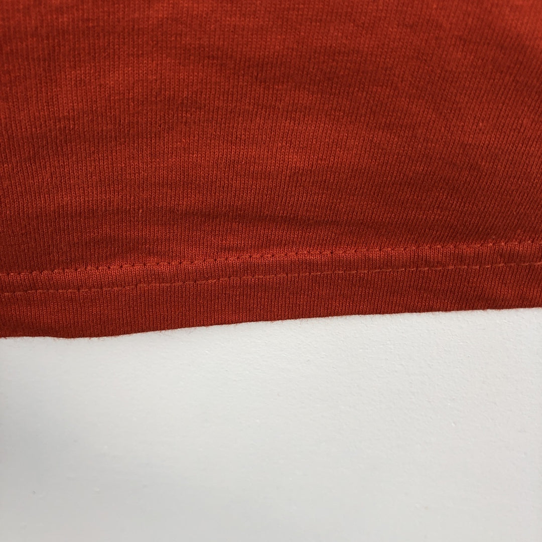 Harley-Davidson Motorcycle Long Sleeve T-Shirt, Men's Size Medium cotton orange type Vintage Second Hand