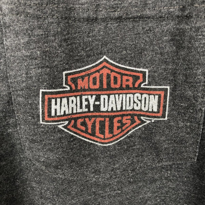 Harley-Davidson Long Sleeve T-Shirt, Men's XL Size cotton black type Vintage Second Hand