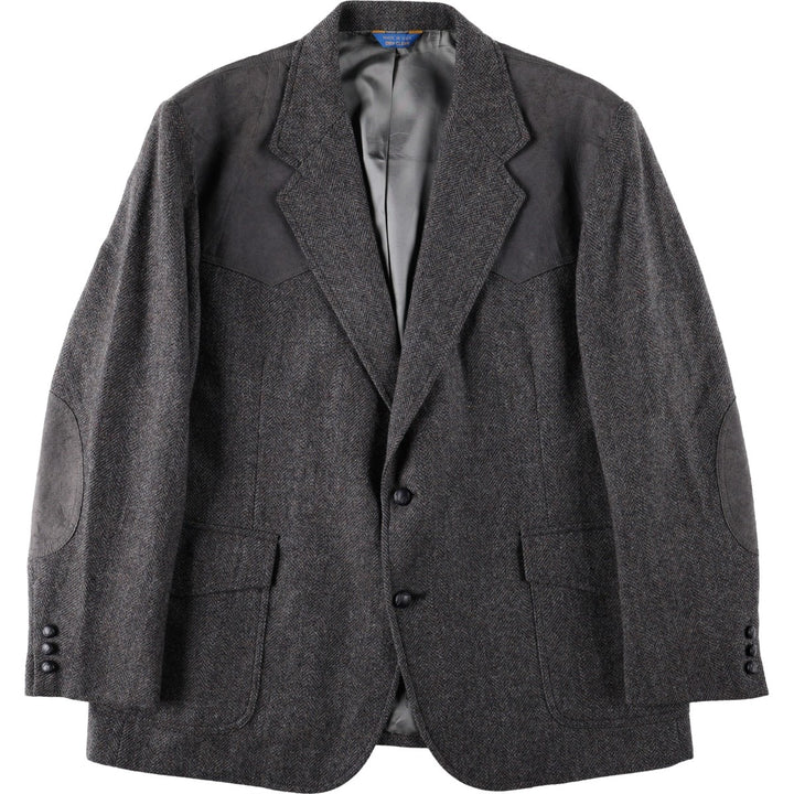2000'S Pendleton wool tailored jacket, made in USA, men's size XL equivalent. wool Charcoal Vintage Second Hand