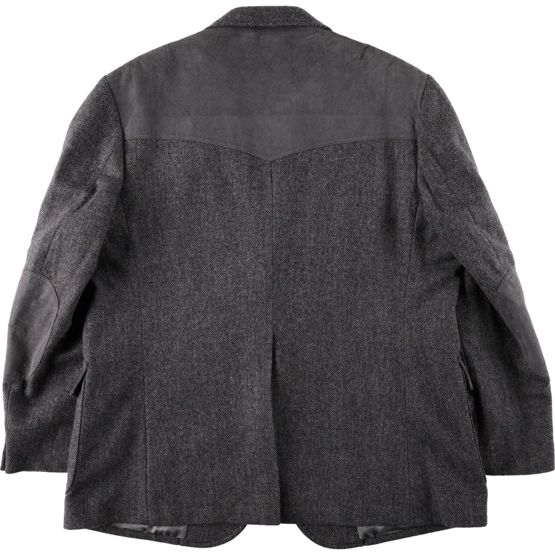 2000'S Pendleton wool tailored jacket, made in USA, men's size XL equivalent. wool Charcoal Vintage Second Hand