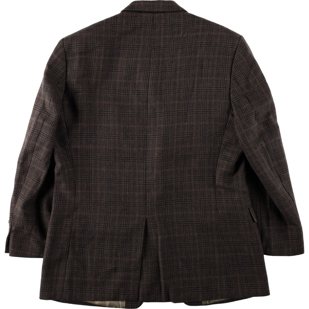 Ralph Lauren LAUREN Check Pattern Wool Tailored Jacket, Men's Size L (approx.) wool brown type Vintage Second Hand