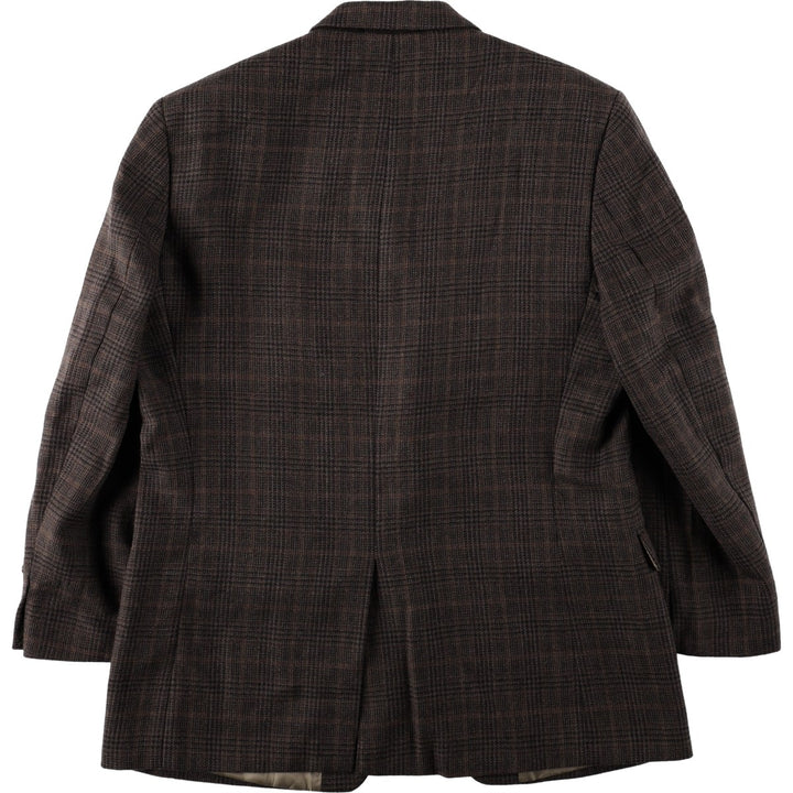 Ralph Lauren LAUREN Check Pattern Wool Tailored Jacket, Men's Size L (approx.) wool brown type Vintage Second Hand