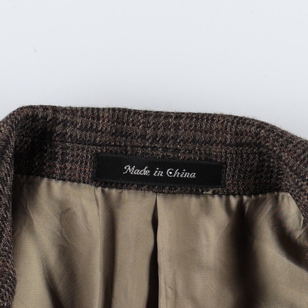 Ralph Lauren LAUREN Check Pattern Wool Tailored Jacket, Men's Size L (approx.) wool brown type Vintage Second Hand