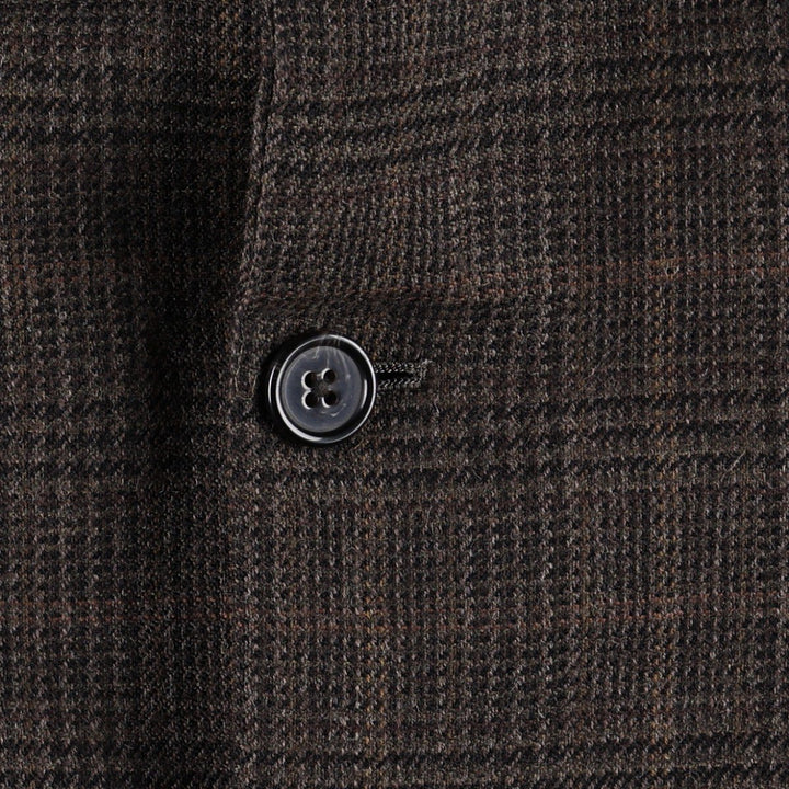 Ralph Lauren LAUREN Check Pattern Wool Tailored Jacket, Men's Size L (approx.) wool brown type Vintage Second Hand