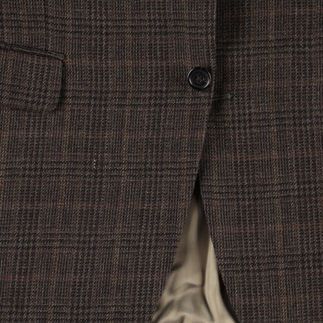Ralph Lauren LAUREN Check Pattern Wool Tailored Jacket, Men's Size L (approx.) wool brown type Vintage Second Hand