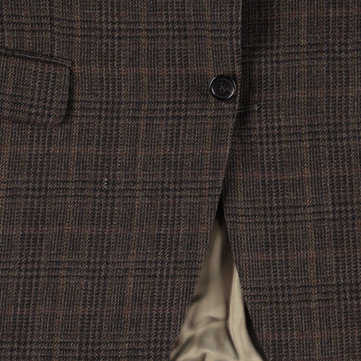Ralph Lauren LAUREN Check Pattern Wool Tailored Jacket, Men's Size L (approx.) wool brown type Vintage Second Hand