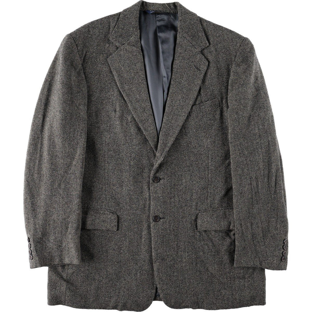 Ralph Lauren POLO by Ralph Lauren herringbone tailored jacket, made in the USA, men's size XL equivalent. unclear Charcoal Vintage Second Hand