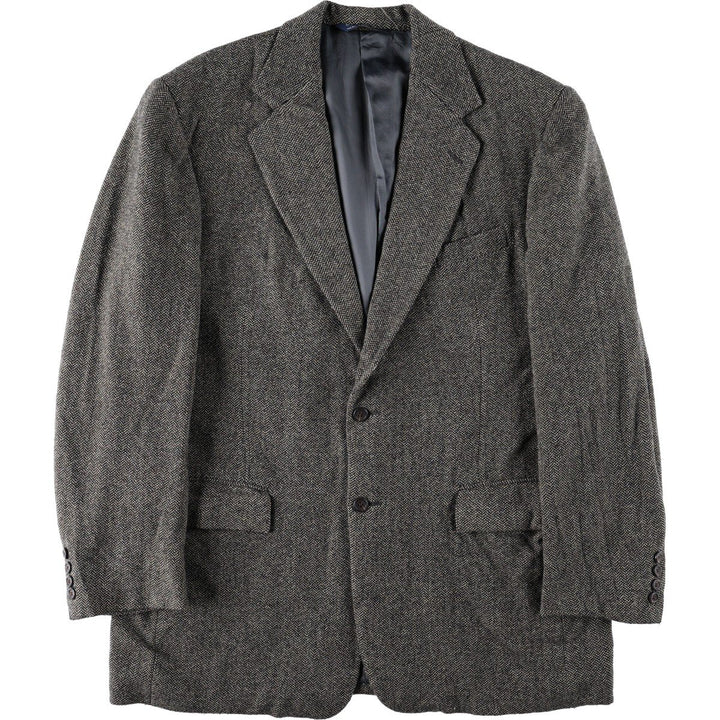 Ralph Lauren POLO by Ralph Lauren herringbone tailored jacket, made in the USA, men's size XL equivalent. unclear Charcoal Vintage Second Hand