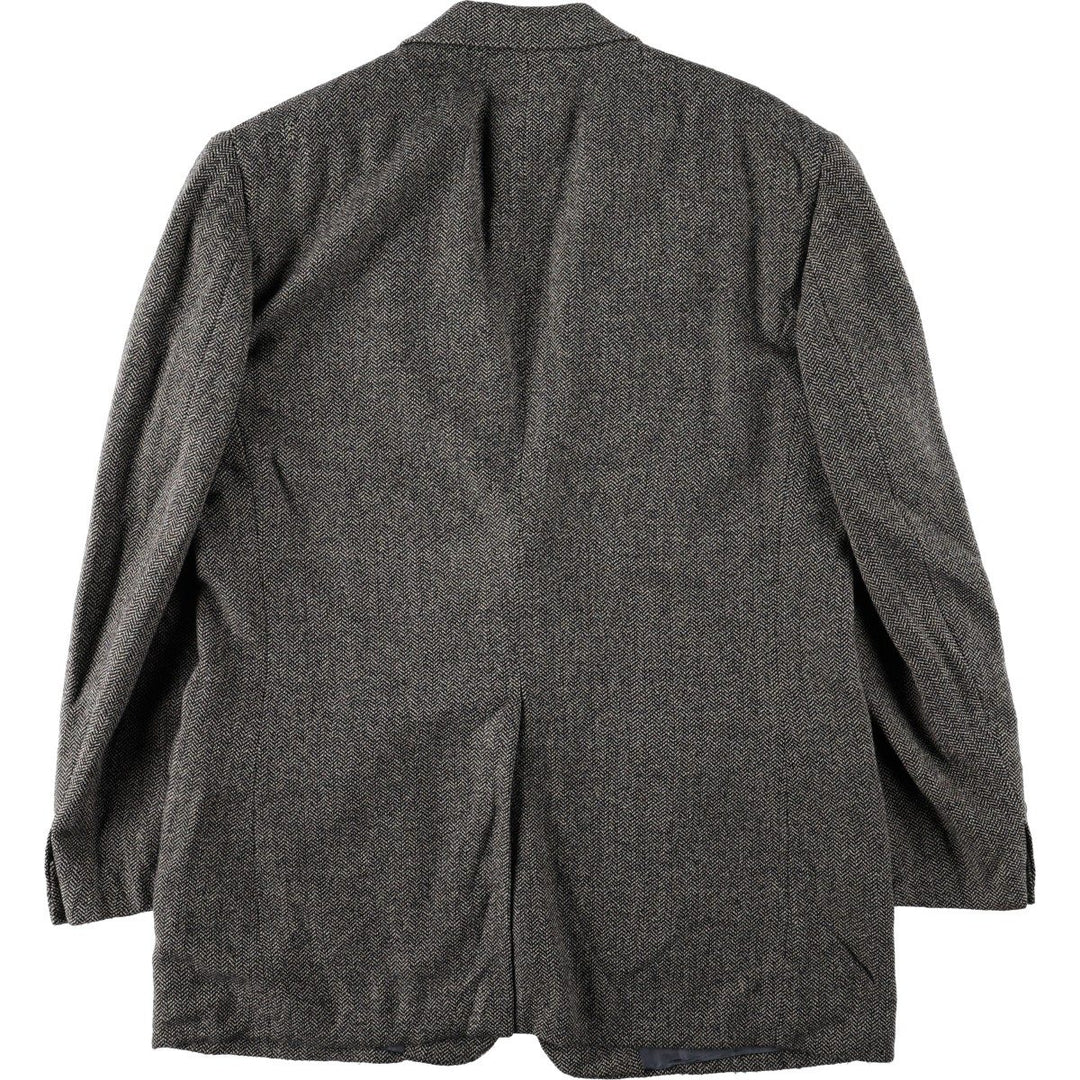 Ralph Lauren POLO by Ralph Lauren herringbone tailored jacket, made in the USA, men's size XL equivalent. unclear Charcoal Vintage Second Hand