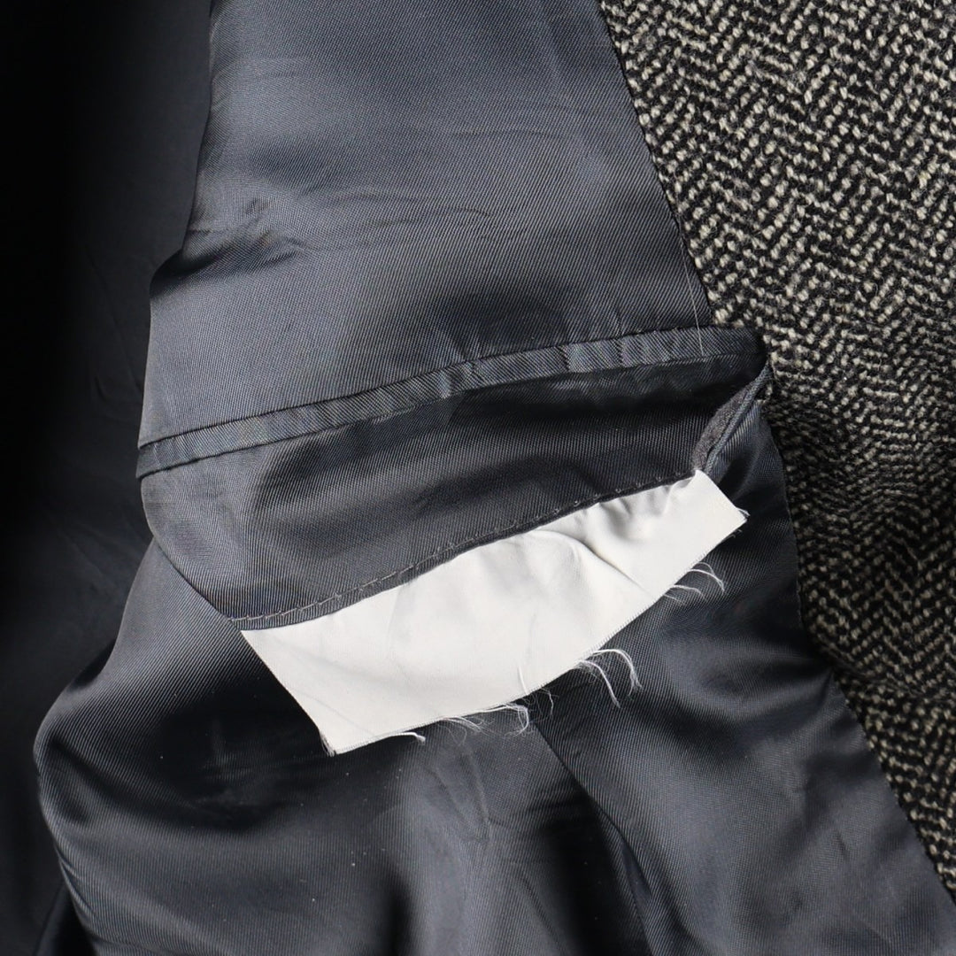 Ralph Lauren POLO by Ralph Lauren herringbone tailored jacket, made in the USA, men's size XL equivalent. unclear Charcoal Vintage Second Hand