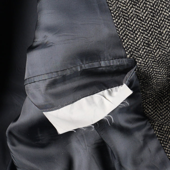 Ralph Lauren POLO by Ralph Lauren herringbone tailored jacket, made in the USA, men's size XL equivalent. unclear Charcoal Vintage Second Hand