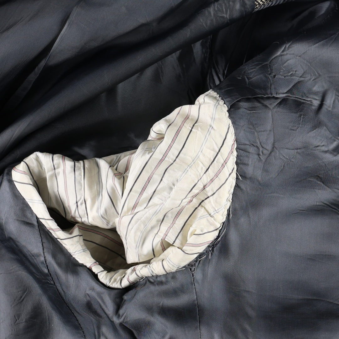 Ralph Lauren POLO by Ralph Lauren herringbone tailored jacket, made in the USA, men's size XL equivalent. unclear Charcoal Vintage Second Hand