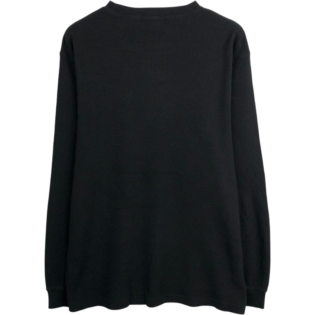 ~90'S Eddie Bauer Thermal Long-Sleeve T-Shirt, Men's Size L (Equivalent), Vintage cotton black type Vintage Second Hand
