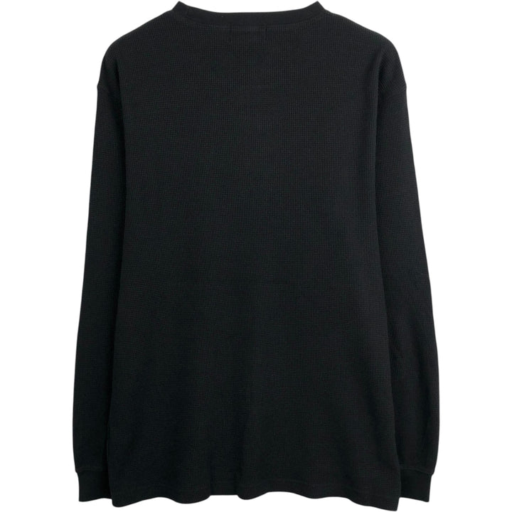~90'S Eddie Bauer Thermal Long-Sleeve T-Shirt, Men's Size L (Equivalent), Vintage cotton black type Vintage Second Hand