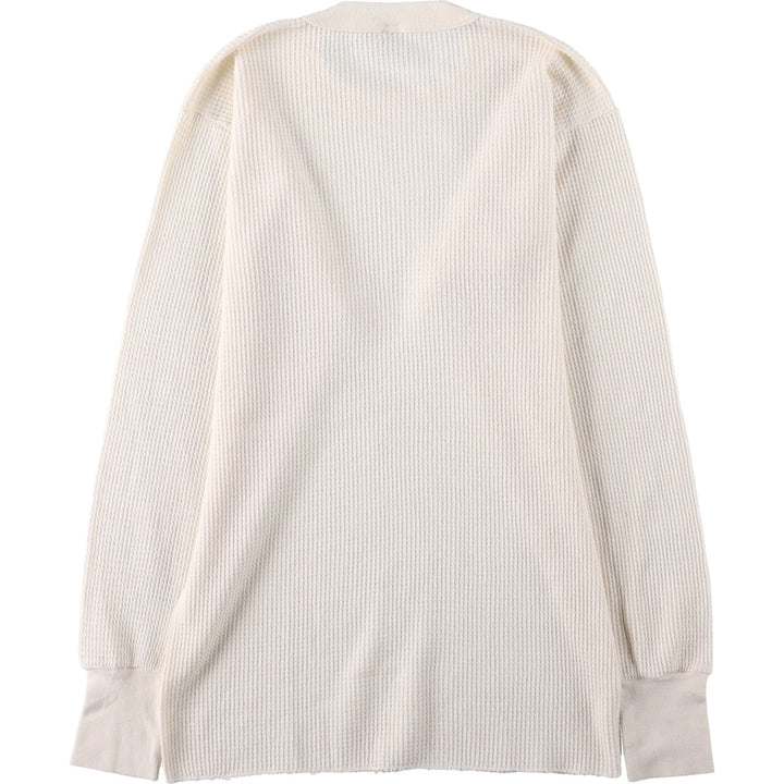 90s-00'S Hanes Thermal Long-Sleeve T-Shirt, Waffle Knit, Men's Size M (Equivalent), Vintage cotton pale white type Vintage Second Hand
