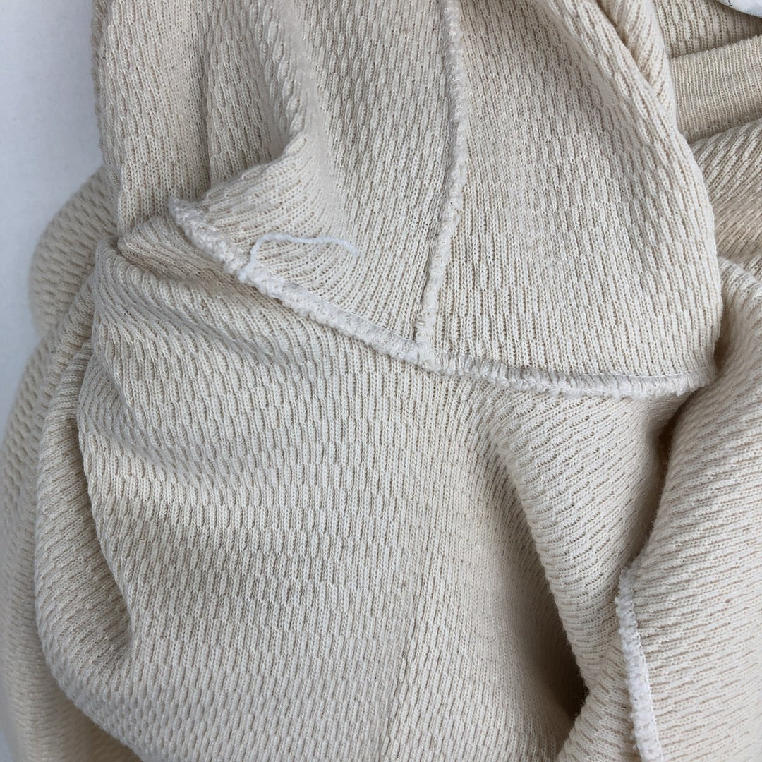 ~2000'S INDERA Thermal Long-Sleeve T-Shirt, Honeycomb Pattern, Men's Size L (approx.) cotton unbleached Vintage Second Hand