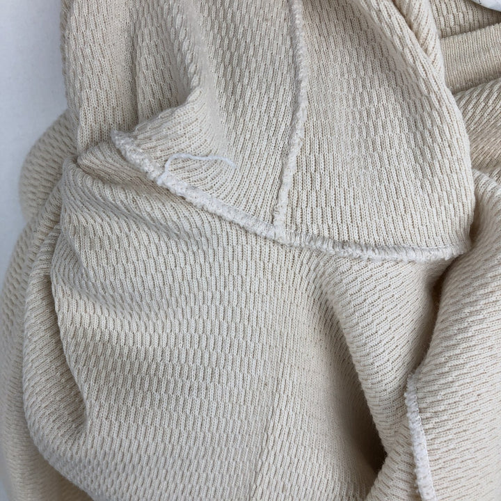 ~2000'S INDERA Thermal Long-Sleeve T-Shirt, Honeycomb Pattern, Men's Size L (approx.) cotton unbleached Vintage Second Hand