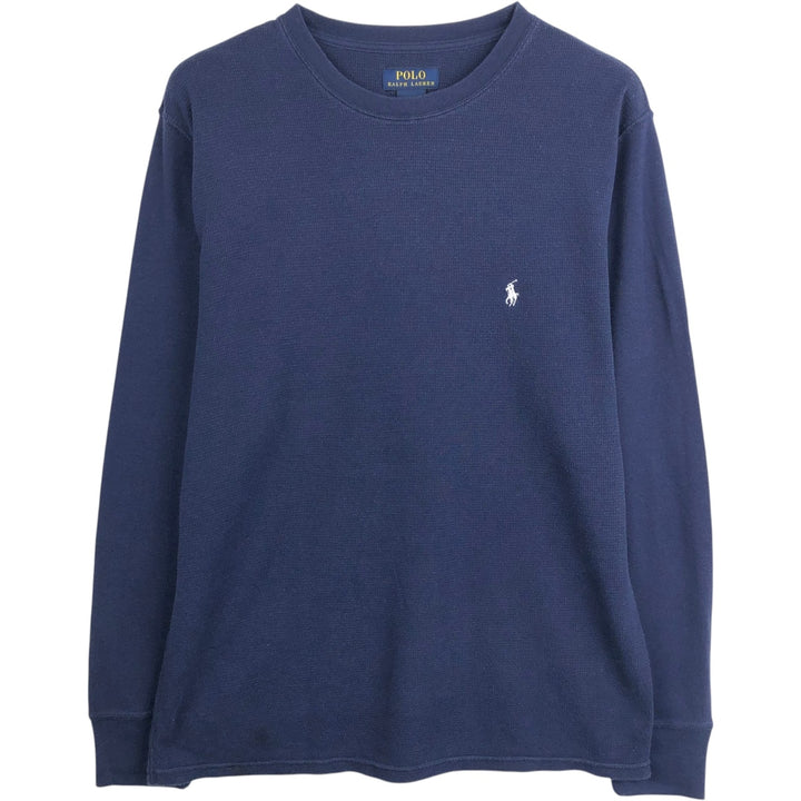 Ralph Lauren POLO RALPH LAUREN Thermal Long T-Shirt Men's Size L cotton navy blue type Vintage Second Hand