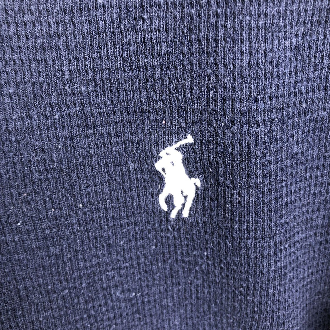 Ralph Lauren POLO RALPH LAUREN Thermal Long T-Shirt Men's Size L cotton navy blue type Vintage Second Hand