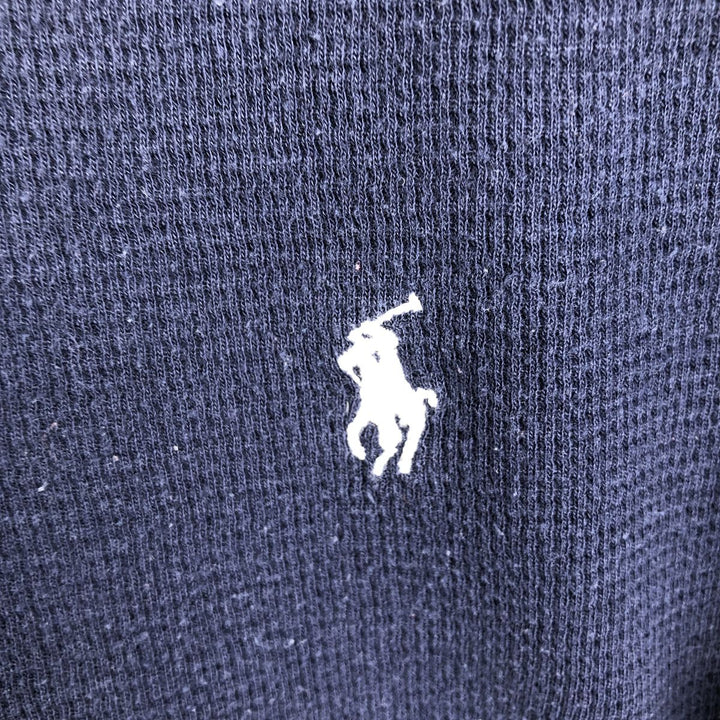 Ralph Lauren POLO RALPH LAUREN Thermal Long T-Shirt Men's Size L cotton navy blue type Vintage Second Hand