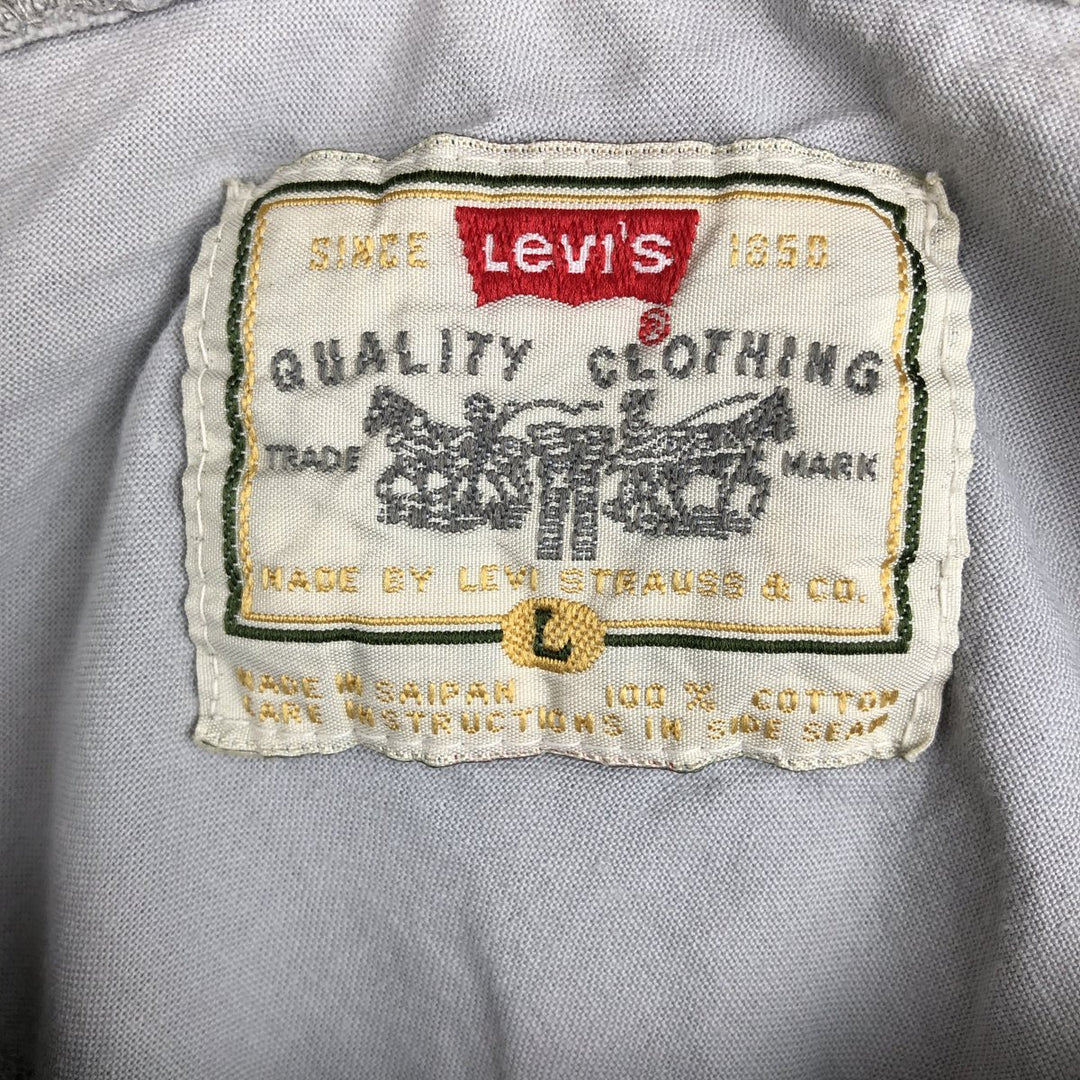 Levi's Henley Neck Thermal Long-Sleeve T-Shirt, Men's Size L (equivalent to size L) cotton gray type Vintage Second Hand