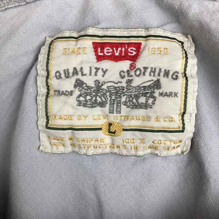 Levi's Henley Neck Thermal Long-Sleeve T-Shirt, Men's Size L (equivalent to size L) cotton gray type Vintage Second Hand