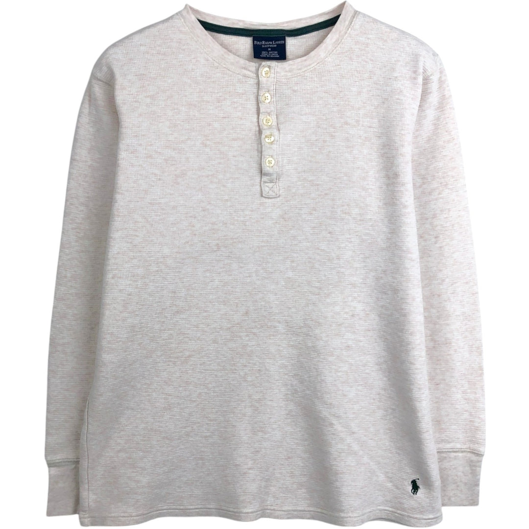 Ralph Lauren Polo Ralph Lauren SLEEPWEAR Thermal Long-Sleeve T-Shirt, Men's Size M (approx.) cotton gray type Vintage Second Hand