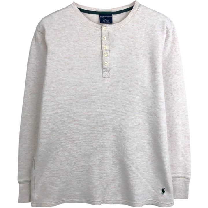 Ralph Lauren Polo Ralph Lauren SLEEPWEAR Thermal Long-Sleeve T-Shirt, Men's Size M (approx.) cotton gray type Vintage Second Hand