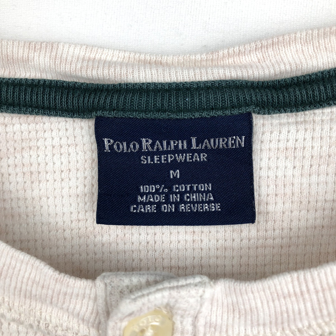 Ralph Lauren Polo Ralph Lauren SLEEPWEAR Thermal Long-Sleeve T-Shirt, Men's Size M (approx.) cotton gray type Vintage Second Hand