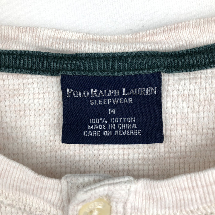 Ralph Lauren Polo Ralph Lauren SLEEPWEAR Thermal Long-Sleeve T-Shirt, Men's Size M (approx.) cotton gray type Vintage Second Hand