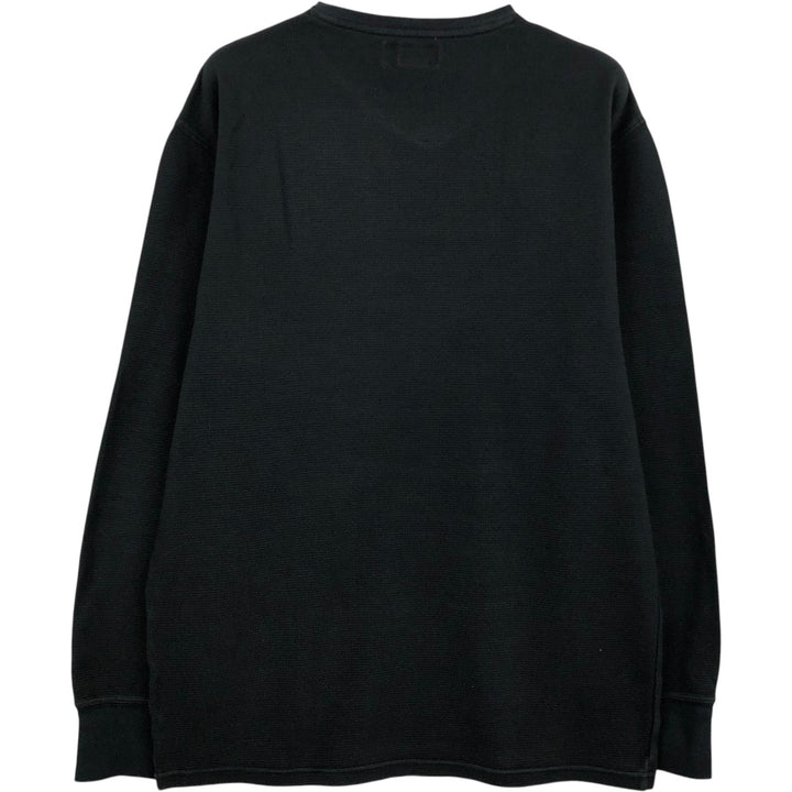 Ralph Lauren POLO RALPH LAUREN Thermal Long T-shirt Waffle Men's XL cotton black type Vintage Second Hand