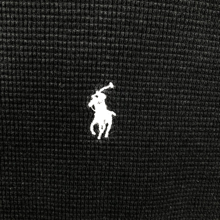 Ralph Lauren POLO RALPH LAUREN Thermal Long T-shirt Waffle Men's XL cotton black type Vintage Second Hand