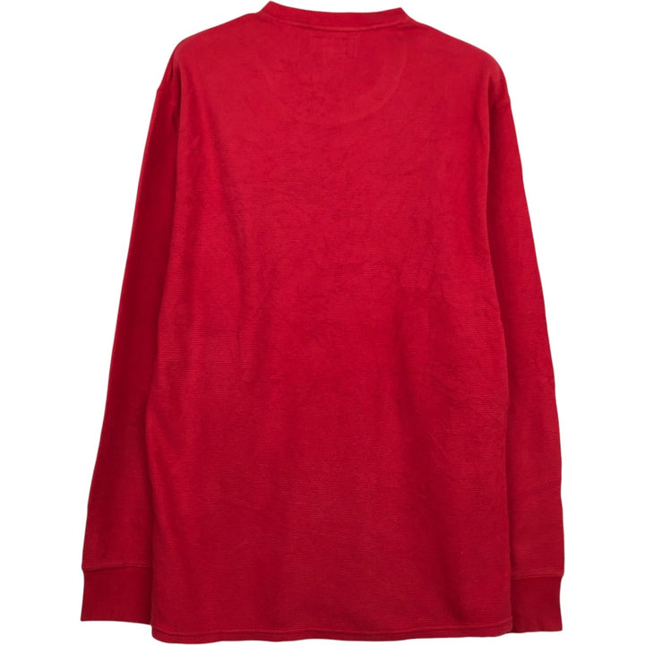 Ralph Lauren POLO RALPH LAUREN Thermal Ron T Waffle Men's L size cotton red type Vintage Second Hand