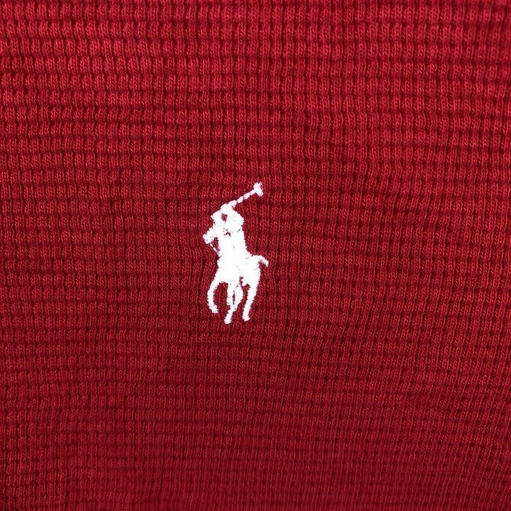 Ralph Lauren POLO RALPH LAUREN Thermal Ron T Waffle Men's L size cotton red type Vintage Second Hand