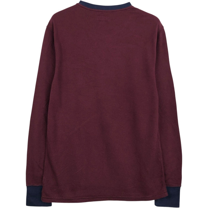 Ralph Lauren POLO RALPH LAUREN SLEEPWEAR Thermal Long T-Shirt, Men's Size Medium cotton burgundy type Vintage Second Hand