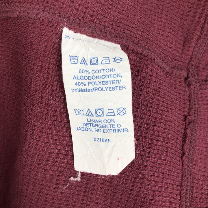Ralph Lauren POLO RALPH LAUREN SLEEPWEAR Thermal Long T-Shirt, Men's Size Medium cotton burgundy type Vintage Second Hand