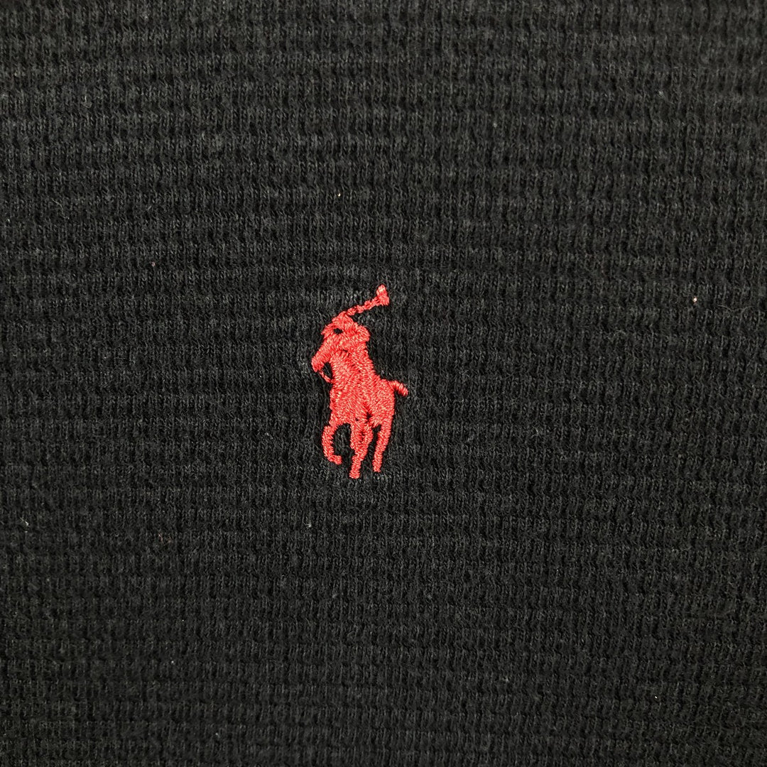 Ralph Lauren POLO RALPH LAUREN SLEEPWEAR Thermal Long T-Shirt, Men's Size L cotton black type Vintage Second Hand