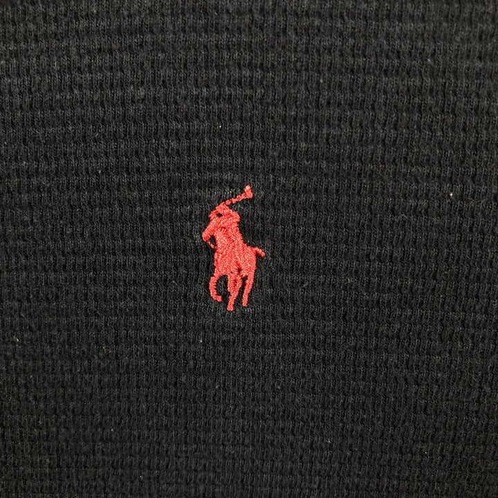 Ralph Lauren POLO RALPH LAUREN SLEEPWEAR Thermal Long T-Shirt, Men's Size L cotton black type Vintage Second Hand