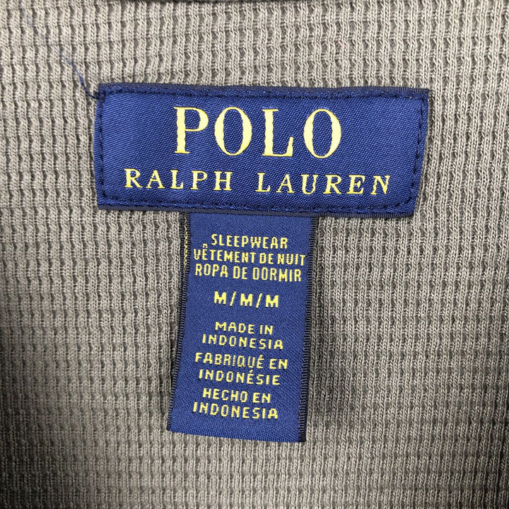 Ralph Lauren POLO RALPH LAUREN Thermal Long T-shirt Waffle Men's M size cotton green type Vintage Second Hand